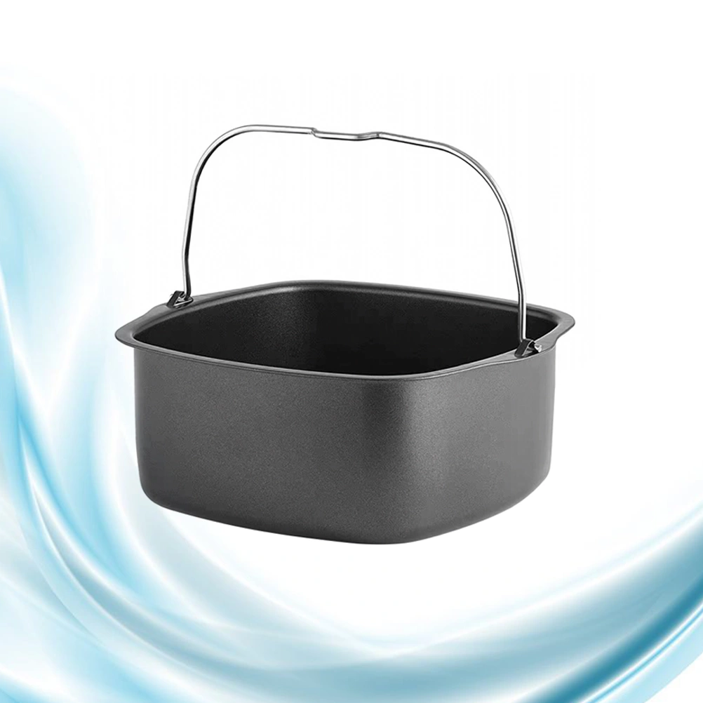 1pc Air Fryer Accessories Cake Basket Pizza Pan Grill Kitchen Gadget Compatible for HD9925 (Black)
