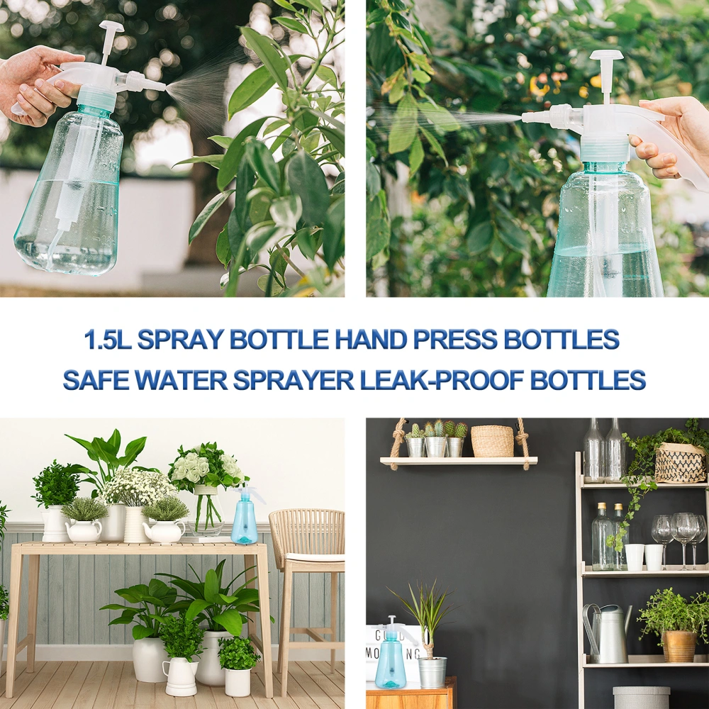 1.5L Spray Bottle Hand Press Bottles Safe Water Sprayer Leak-proof Bottles