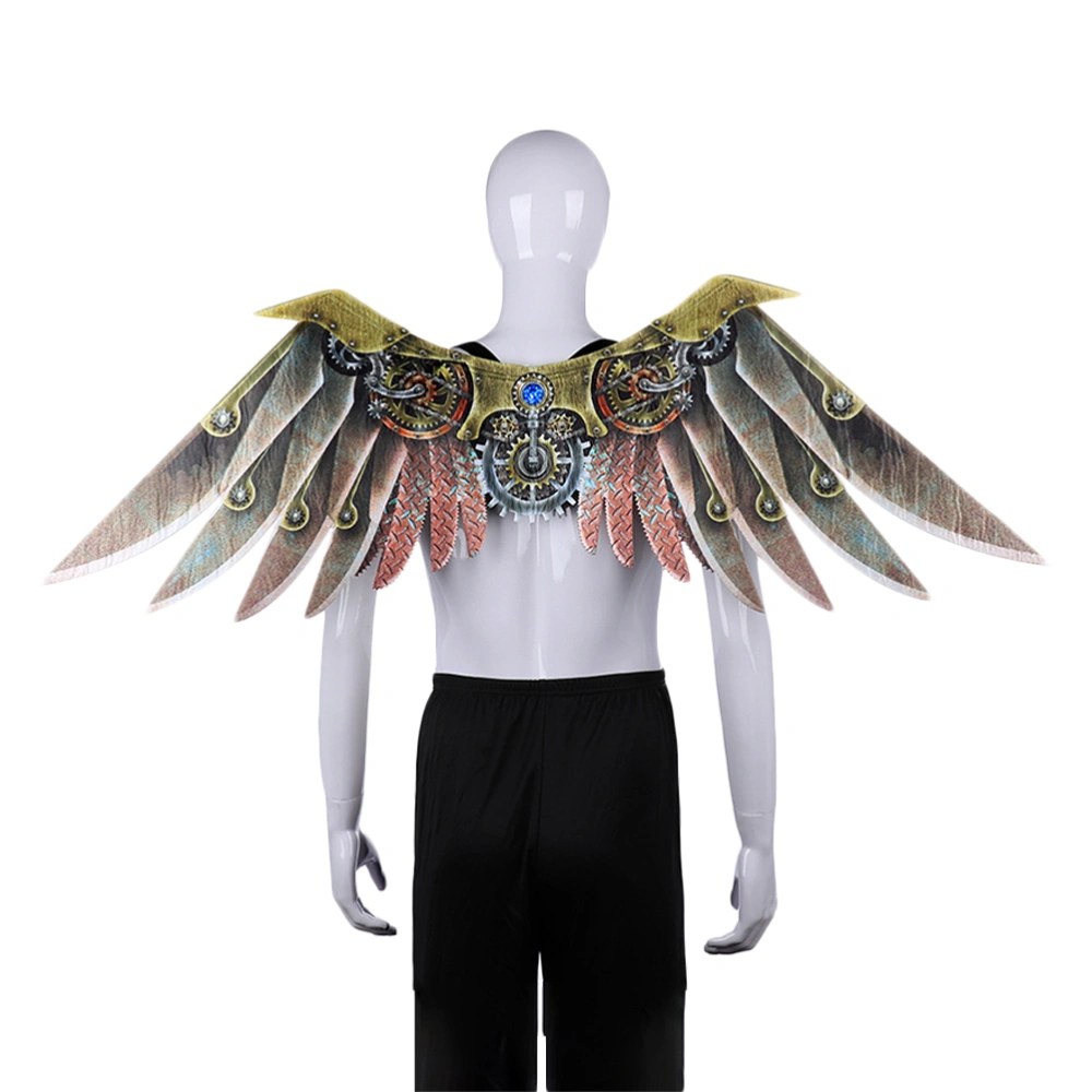 Adults Steampunk Cosplay Costume Non-woven Props Wings Creative Gear Chain Performance Cosplay Wings for Animation Exhibition