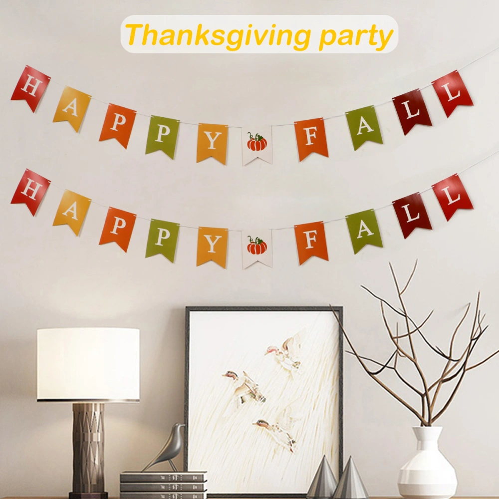 1Pc Creative Thanksgiving Party Decorative Banner Thanksgiving Paper Banner