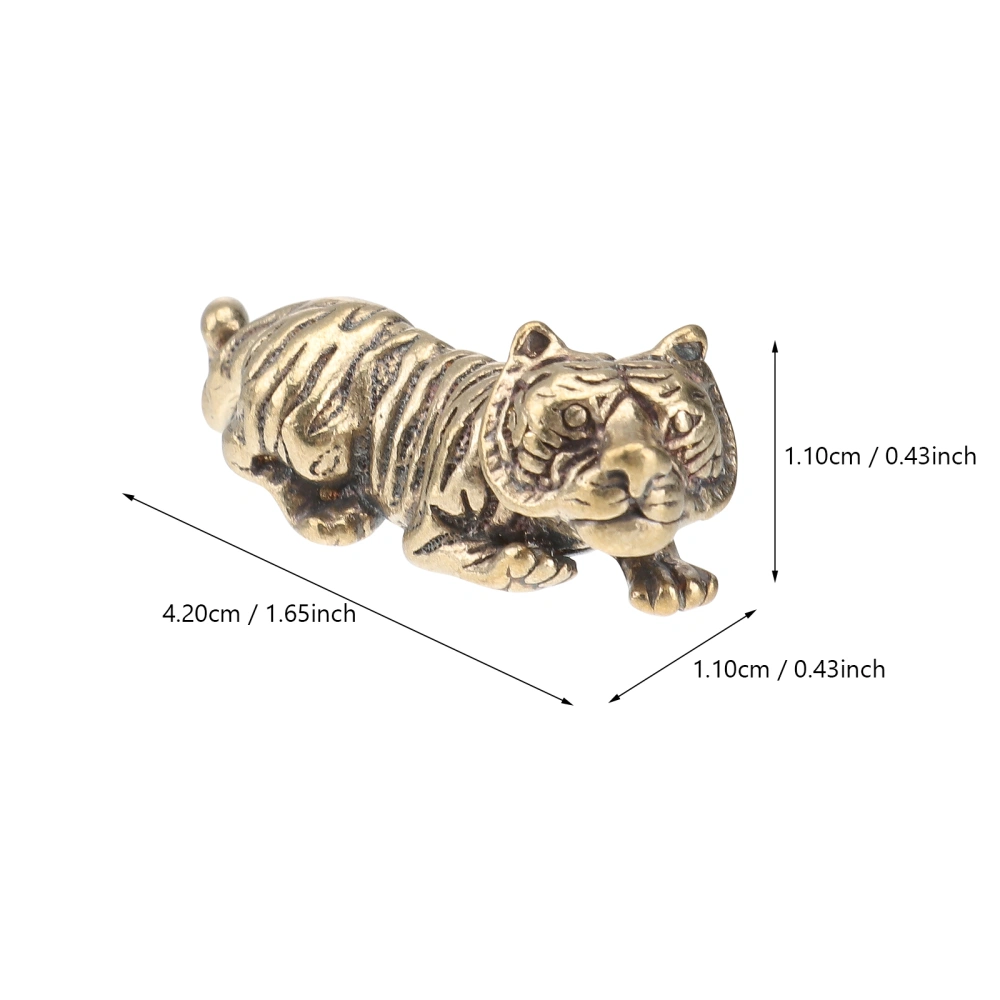 5pcs Tiger Shaped Pendant Keychain Accessory Retro Pendant Decorations