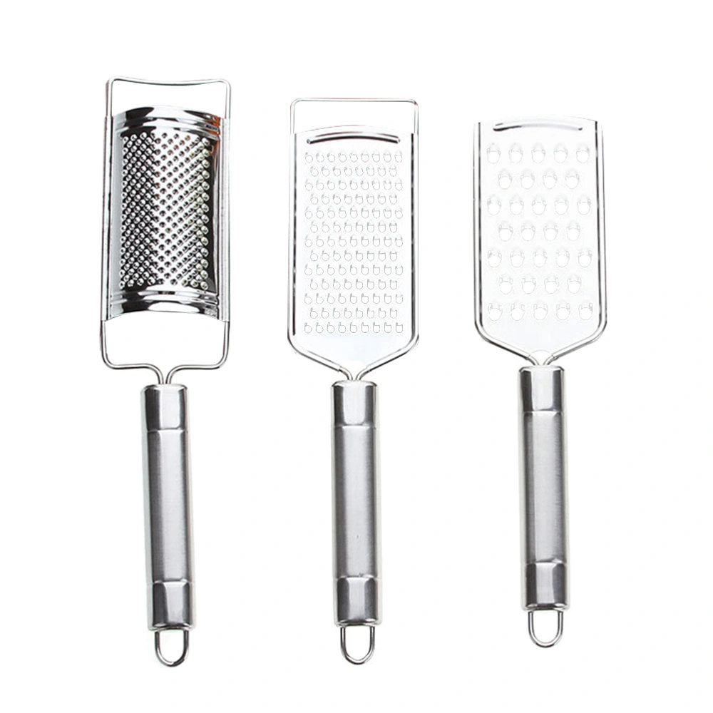 3PCS/Pack Stainless Steel Grater Zesters Multi-fonction Handheld Kitchen Graters for Vegetables Fruits Cheese Garlic (HF0108 + HF0111 + HF0109)