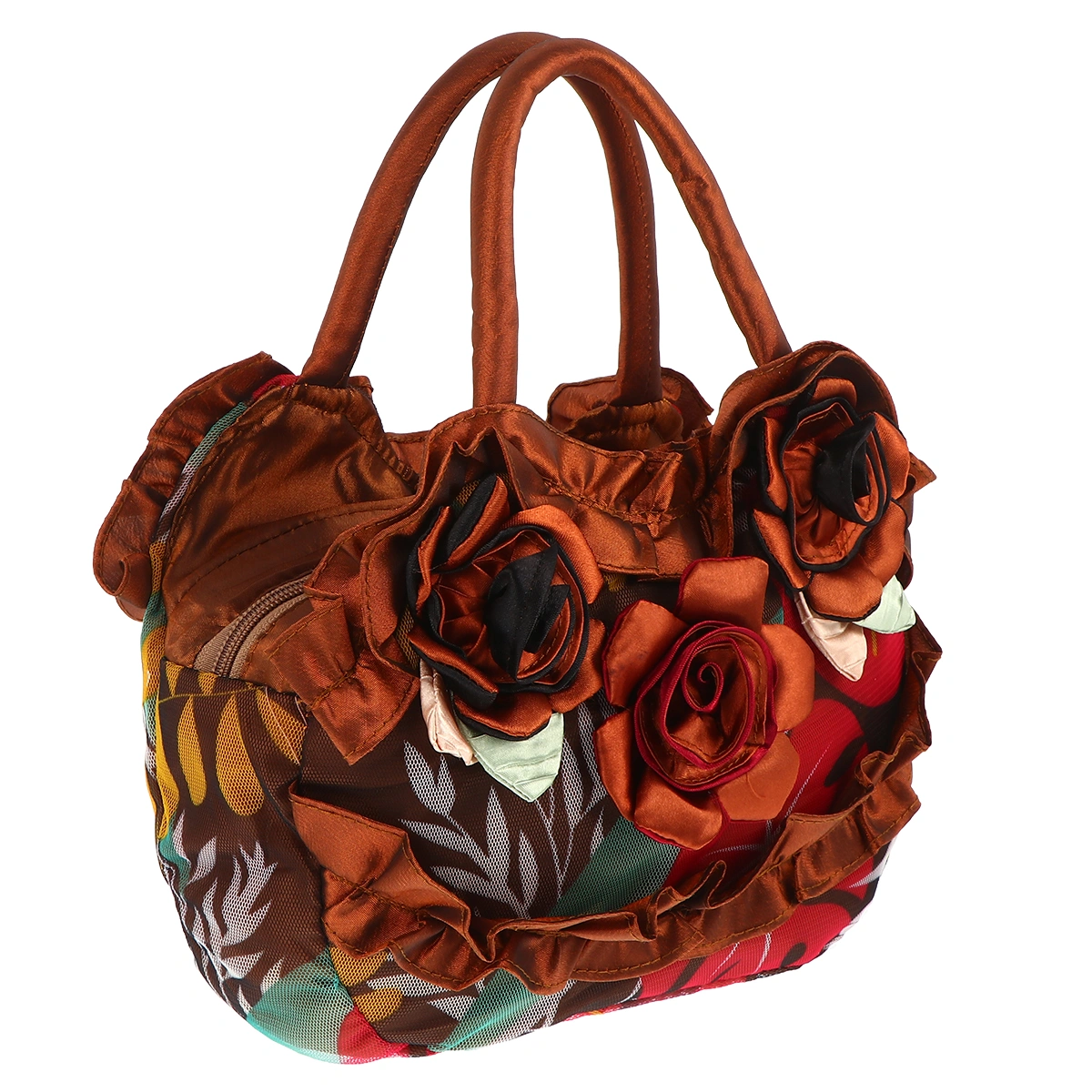 Flower Design Women Handbag Fashion Zipper Totes Bag Women Shopping Casual Bag