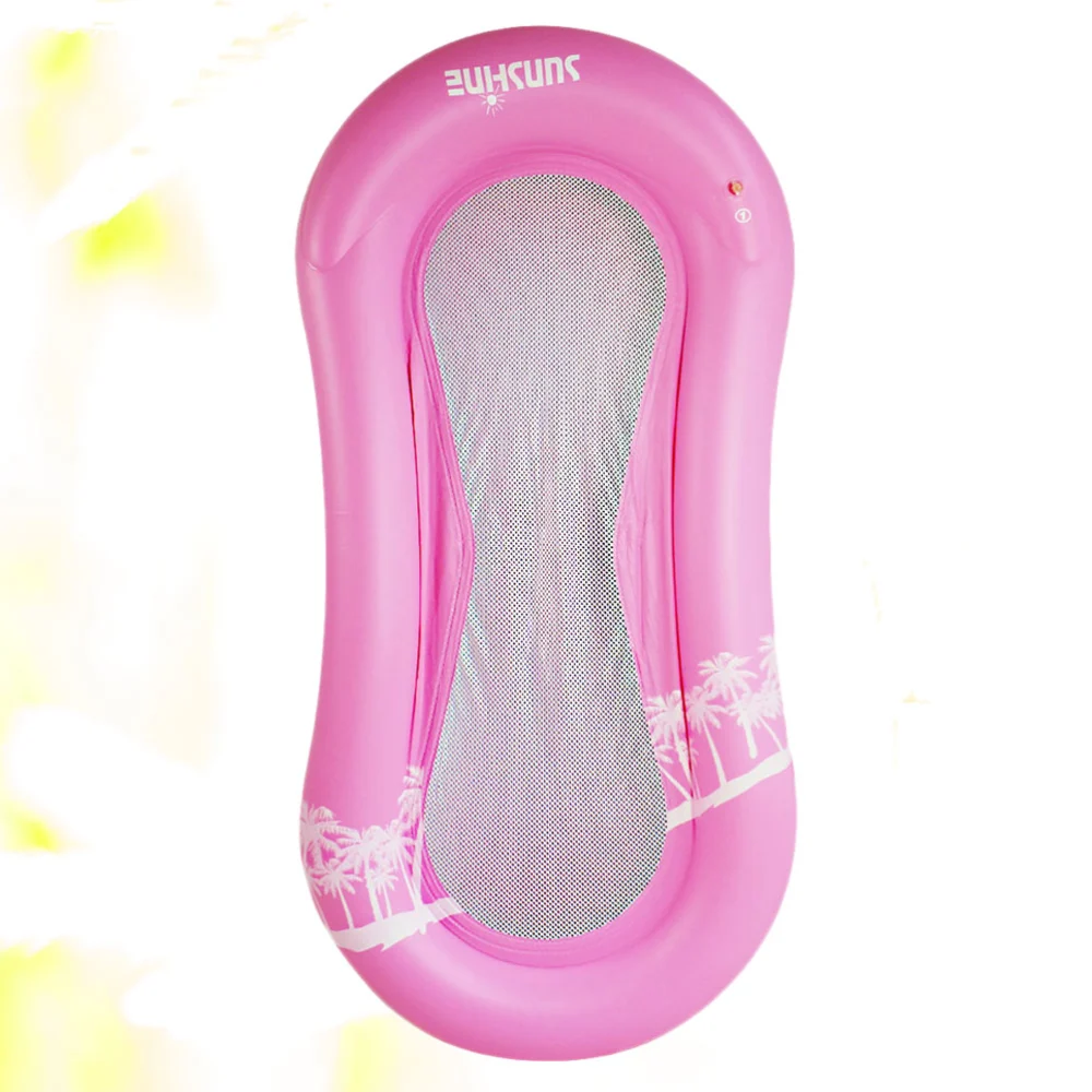 Floating Inflatable Recliner Chair Pool Deck Chair Adults Floating Ring Pink