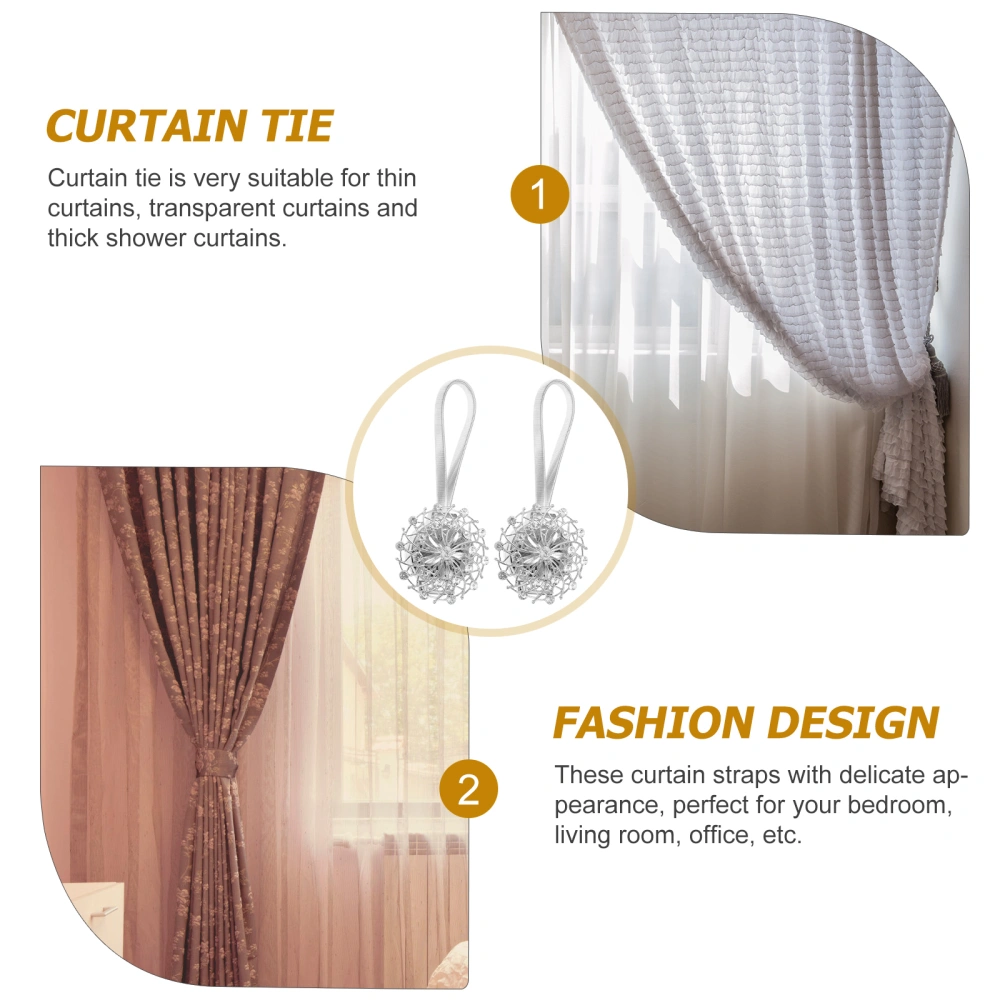 2pcs Vintage Style Curtain Tieback Magnetic Curtain Tieback Curtain Tying Tools