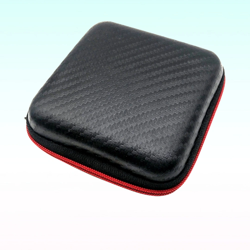 1PC Waterproof Square Earphone Bag EVA Mini Earphone Shell Earphone Zipper Bag Portable Twill Earphone Bag