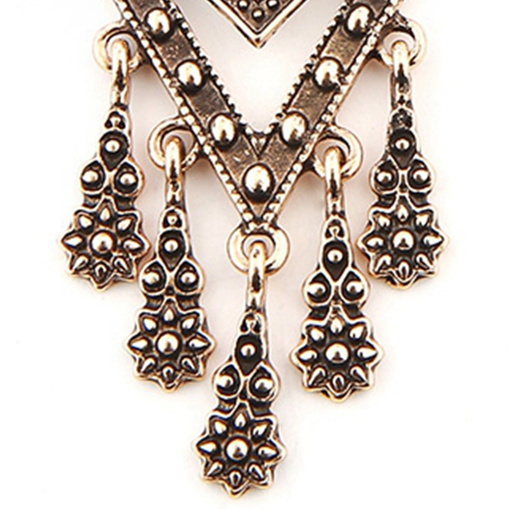 Kallaite Decor Earrings Beautiful Elegant Tassels Earrings for Lover Friend Woman Family (Golden)