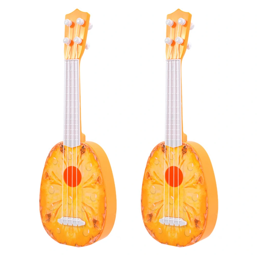 2pcs Kids Mini Guitars Early Musical Learning Toys Plastic String Instruments