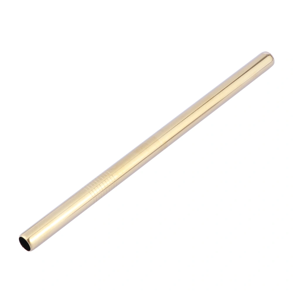 1 Pc 215x12mm Stainless Steel Drinking Straw Reusable Straight Straw for Tumblers(Golden)