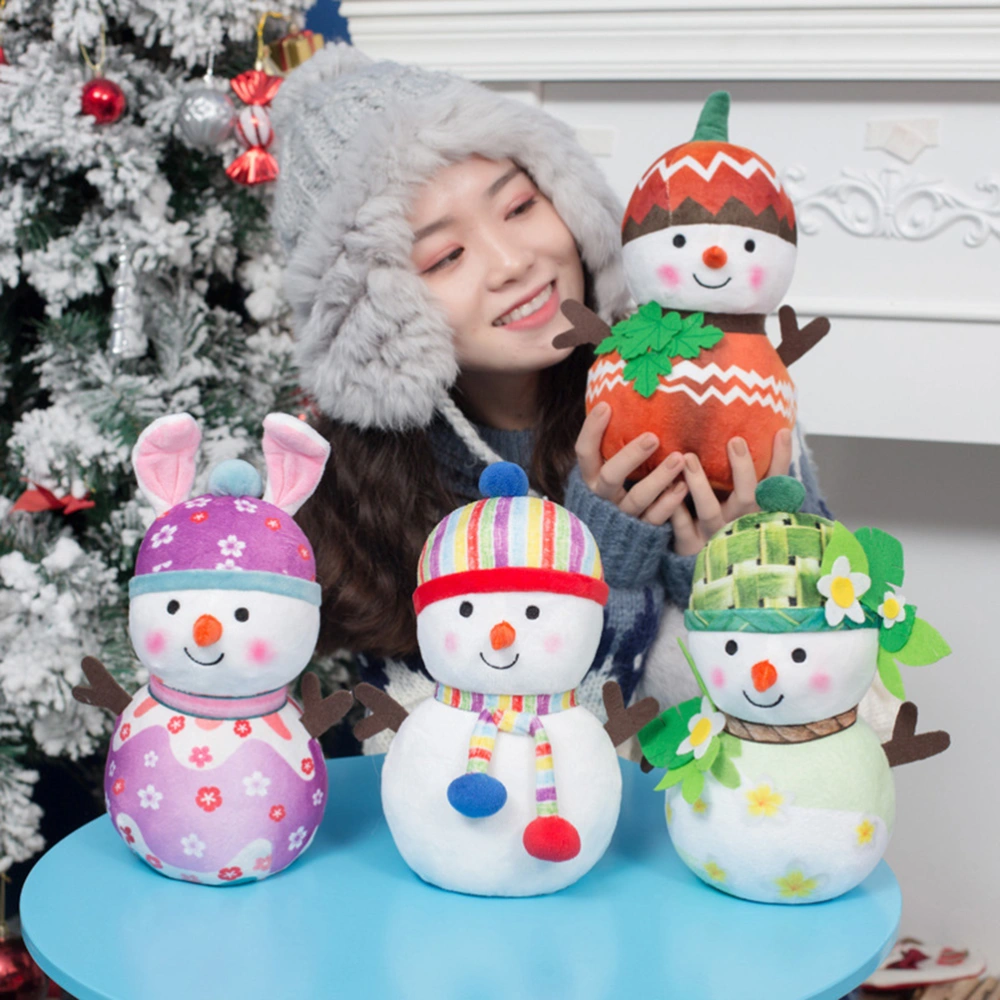 1pc Snowman Doll Christmas Decoration Festive Ornaments Party Favors for Home Shop Office (Autumn)