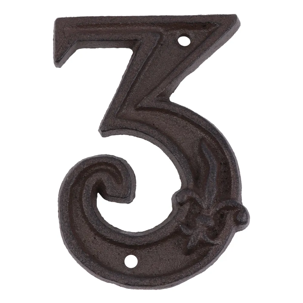 Cast Iron Decorative Door Numbers Metal Numbers DIY Door Address Number 3