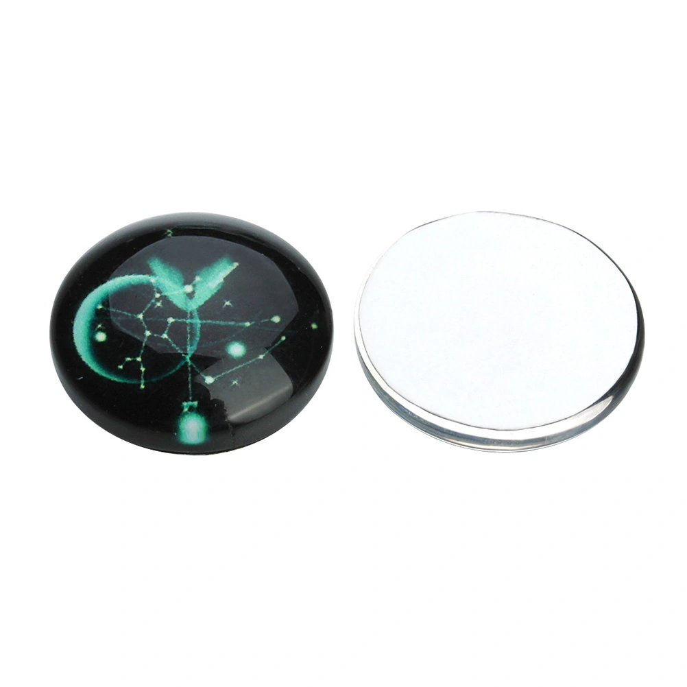 20pcs Glass Sticker Starry Pattern Glass Snaps DIY Glass Dome Cabochons Gems Jewelry Making Handcrafts Accessories (Mixed Color 12mm)