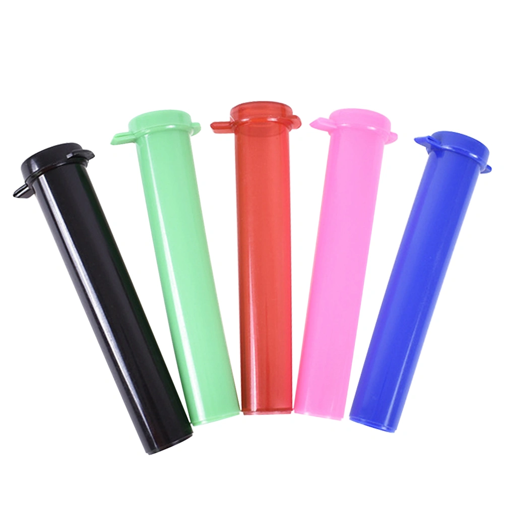 5pcs Pill Pipe Plastic Cigarette Seal Storage Case Mini Pill Case for Travel Office Home (Random Color 3.7inch)