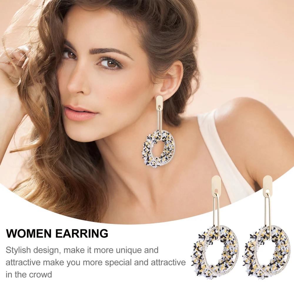 1 Pair Exquisite Alloy Earring Ear Pendant Ear Jewelry Woman Jewelry for Women