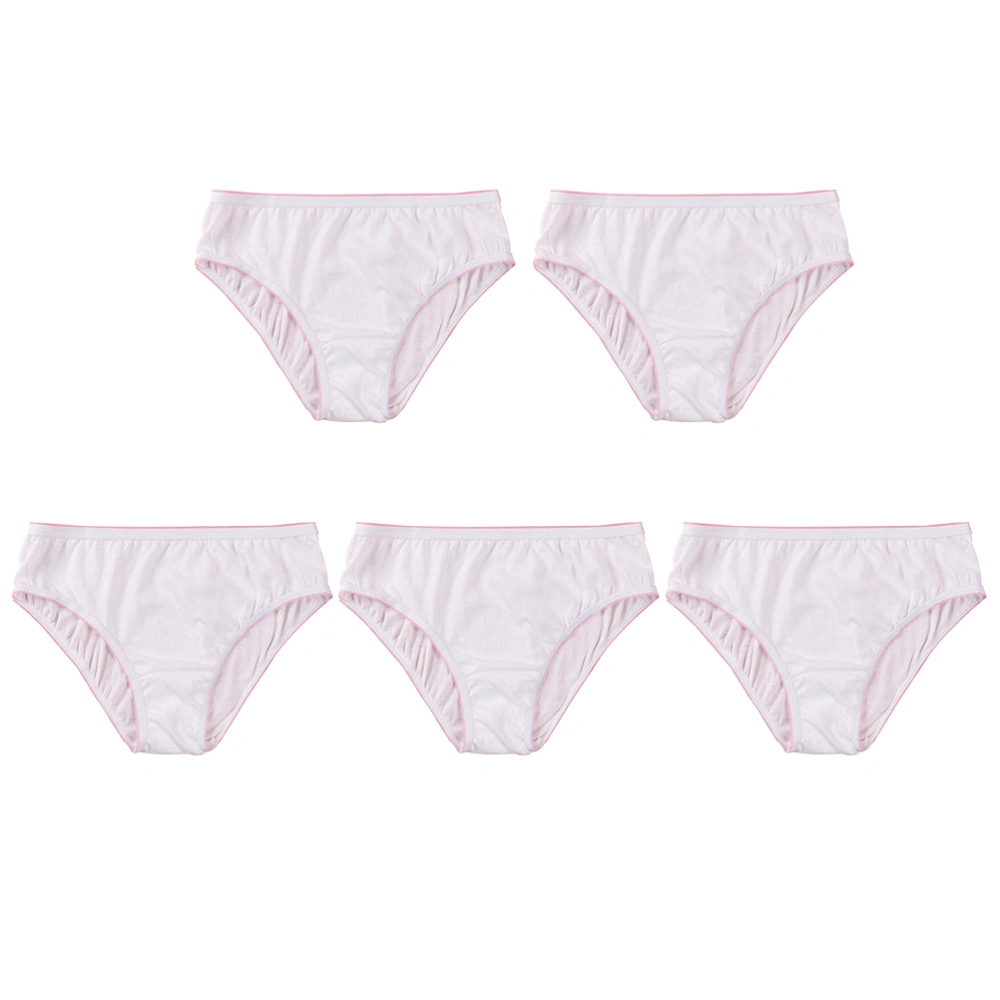 5pcs Travel Outdoors Disposable Underpants Breathable Cotton Briefs Portable Underwear Pregnant Woman Panties - Size XL