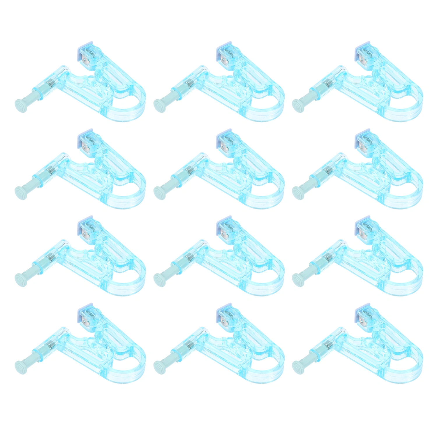 12pcs Disposable Ear Piercers Ear Piercing Tools Ear Hole Piercing Tools (Sky-blue)