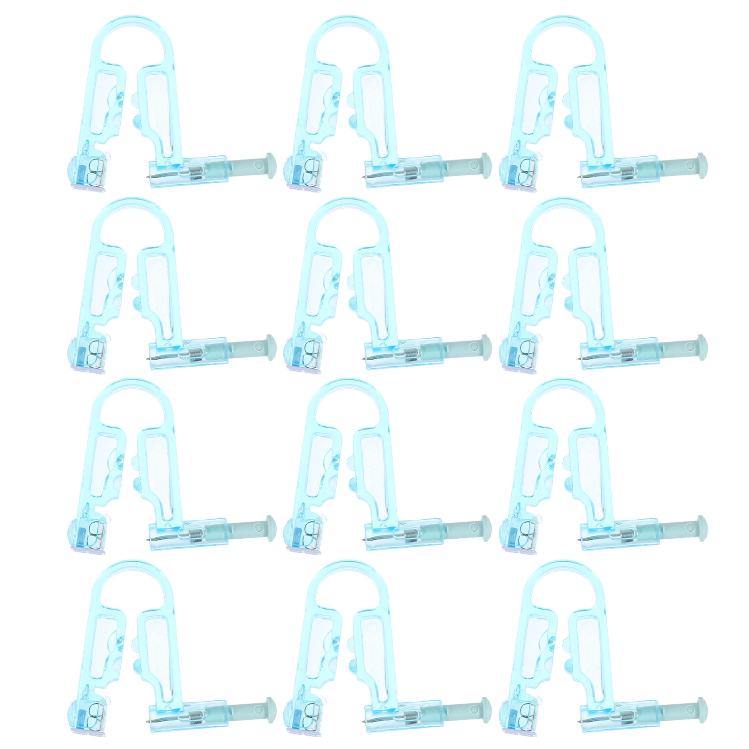 12pcs Disposable Ear Piercers Ear Piercing Tools Ear Hole Piercing Tools (Sky-blue)
