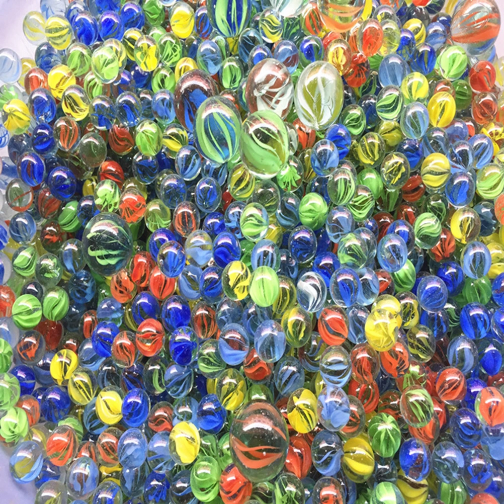 Set of 50 14MM-16MM Cats Eyes Glass Shooter & Marbles Colorful Patterned Glass Beads Balls for Kids