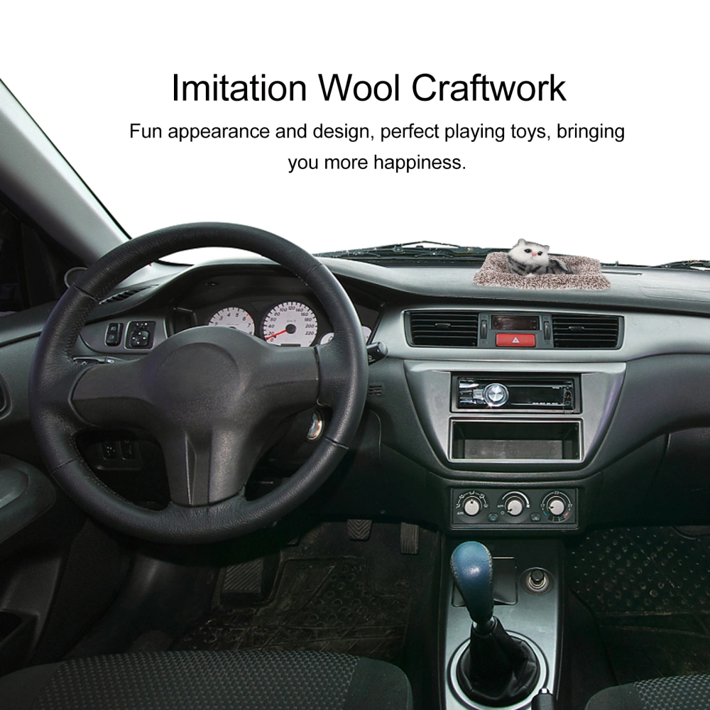 1pc Creative Craftwork Lovely Artificial Imitation Animal Car Interior Decor