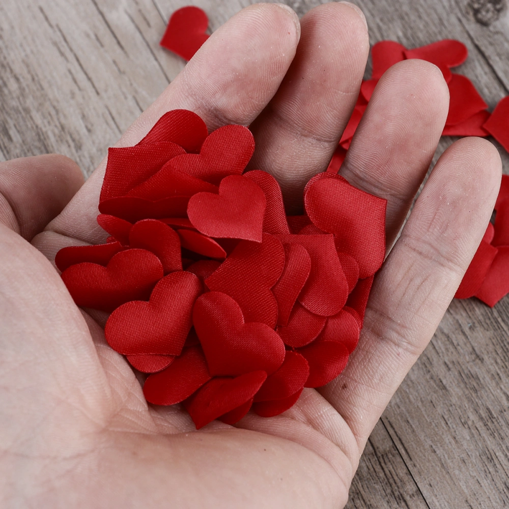 100pcs Multicolor Romantic Hearts Paper Cuttings Table Throwing Confetti for Party Wedding Decorations Crafts 20mm (Red)