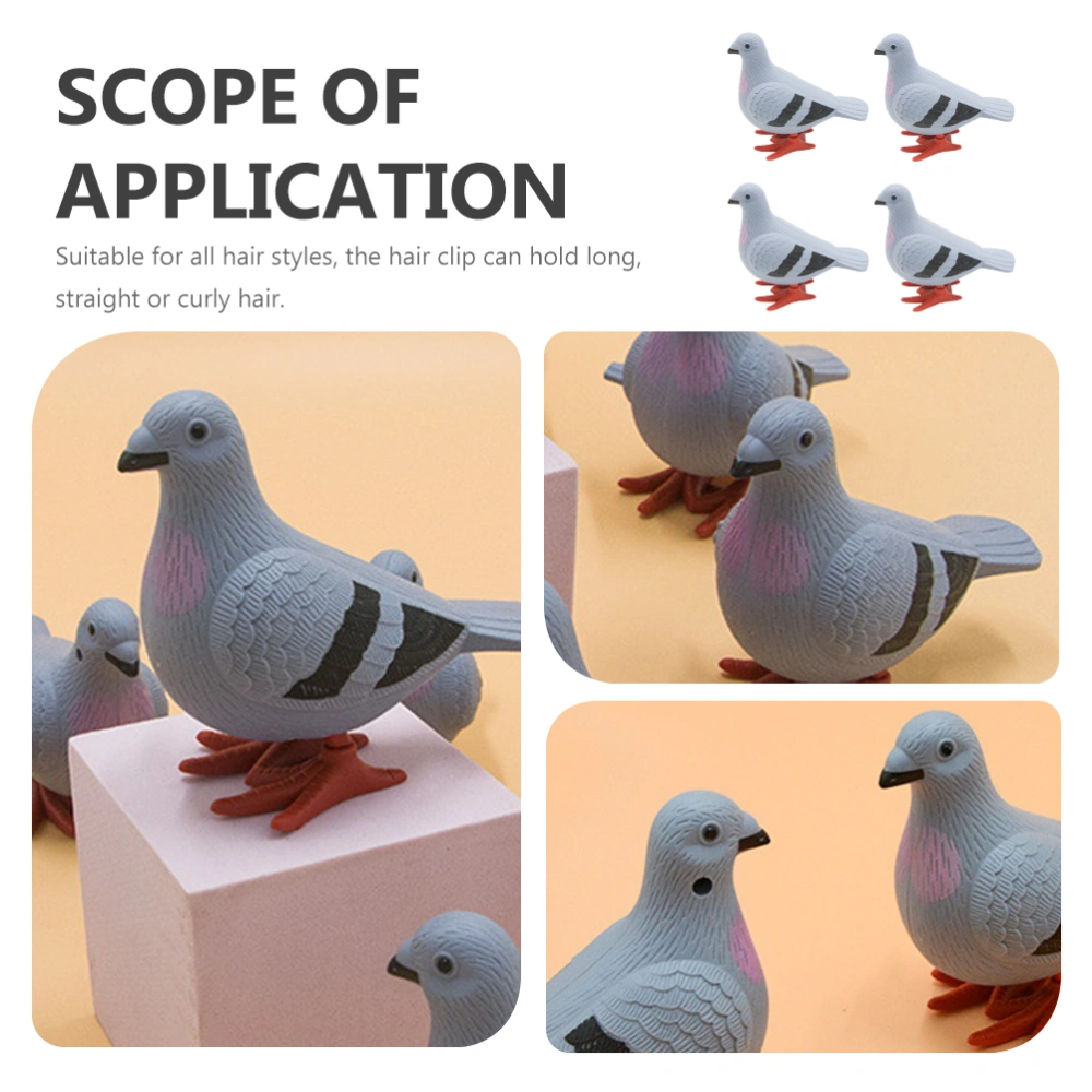 4pcs Cartoon Wind Up Toys Kid Early Pigeon Clockwork Toy Decorative Ornament