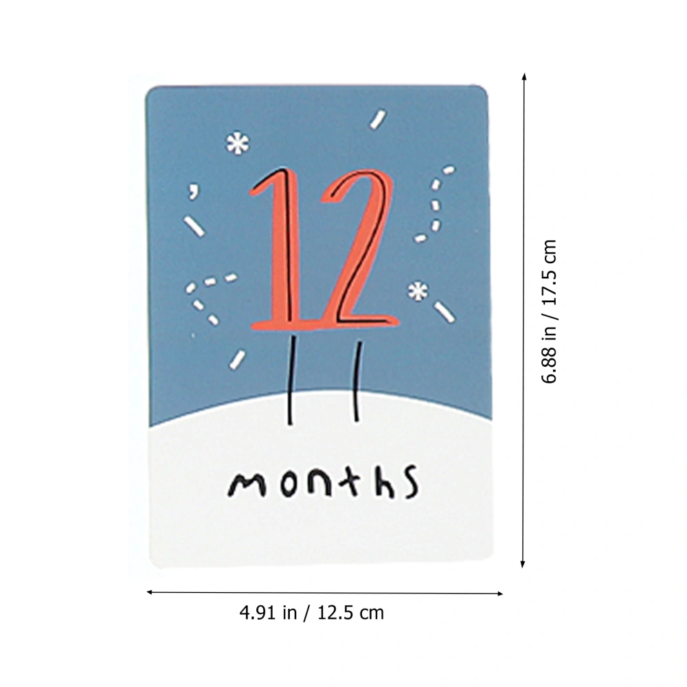 18Pcs Baby Milestone Paper Cards Baby Photography Cards Baby Shower Gift