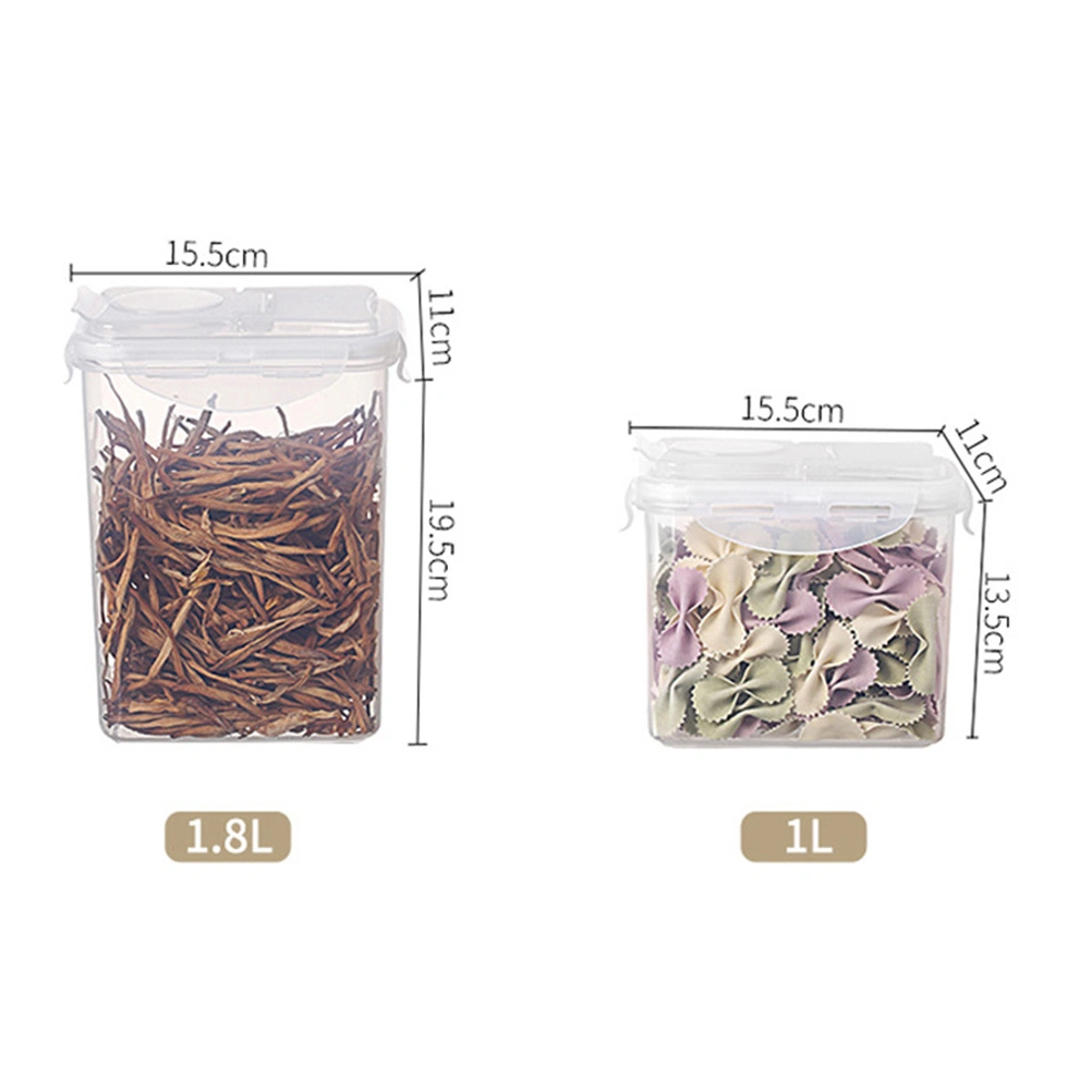 Rectangular Refrigerator Crisper Flap Sealed Jar Food Storage Containers (1.8L)