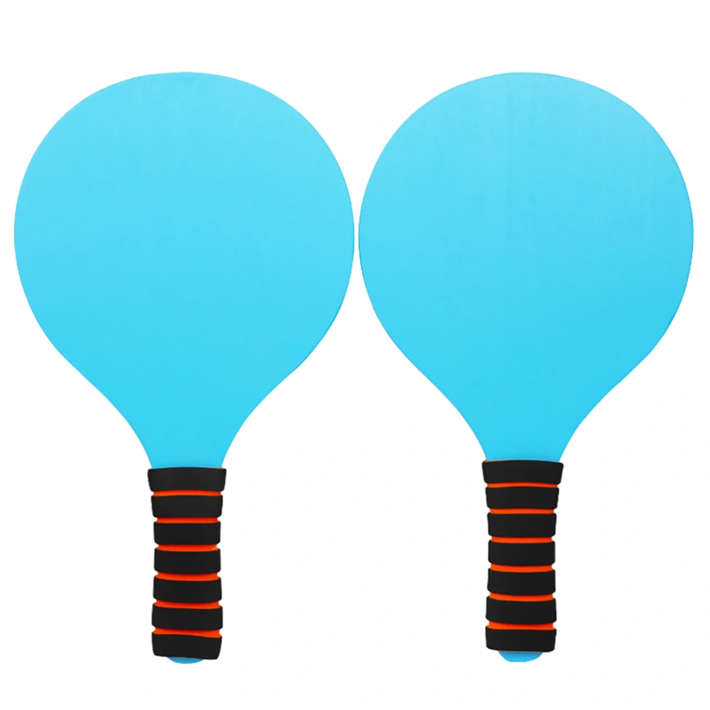 1 Pair Funny Wooden Badminton Paddles Beach Ball Game Paddles for Kids Adults