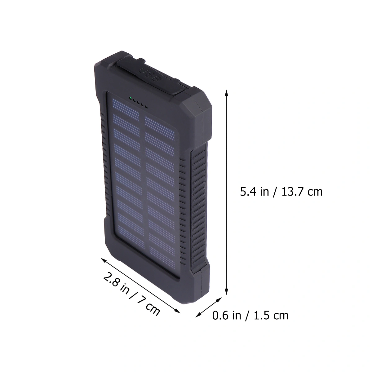 1PC Outdoor Solar Mobile Power Bank 20000mAh Large Capacity Powerbank Multifunction Outdoor Charging Device with Climbing Hook and Data Line and Compass (20000Mah Black)