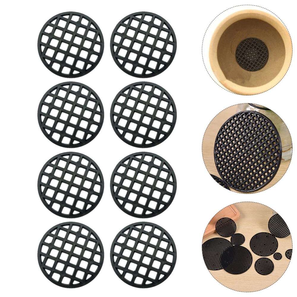 1 Set 36 Pcs Plastic Flower Pot Hole Mesh Pad Round Bonsai Pot Bottom Grid Mat Mesh Pads