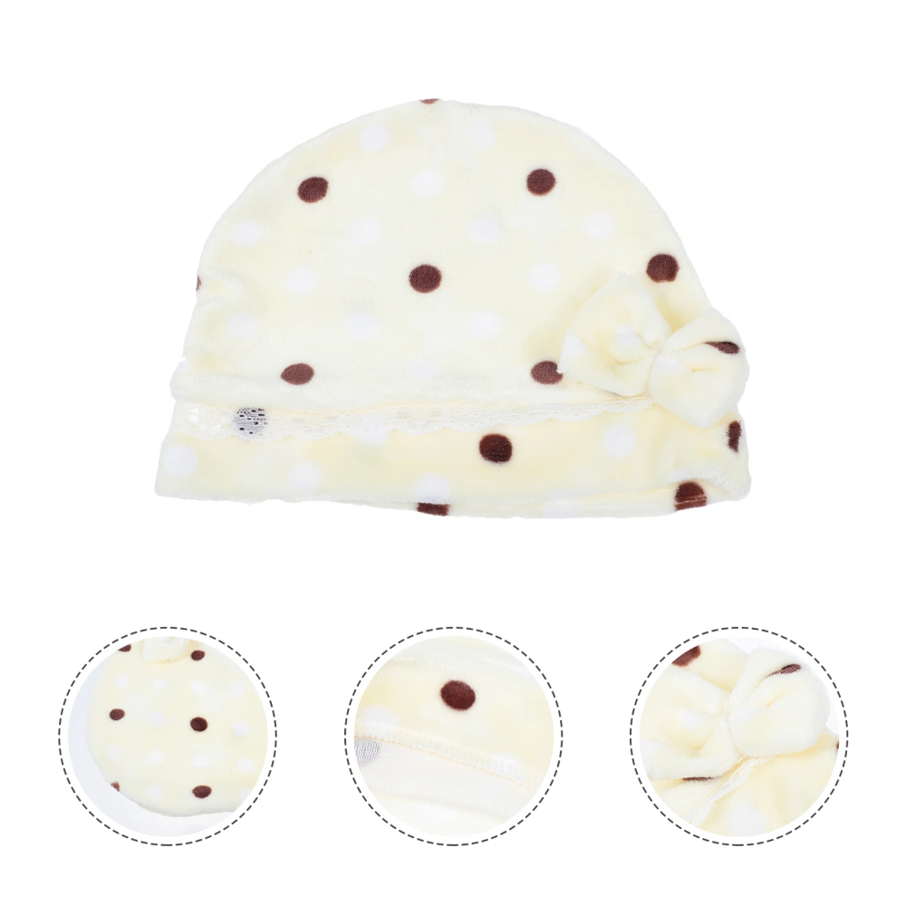 Adorable Maternity Hat Household Confinement Hat Woman Flannel Sleep Hat