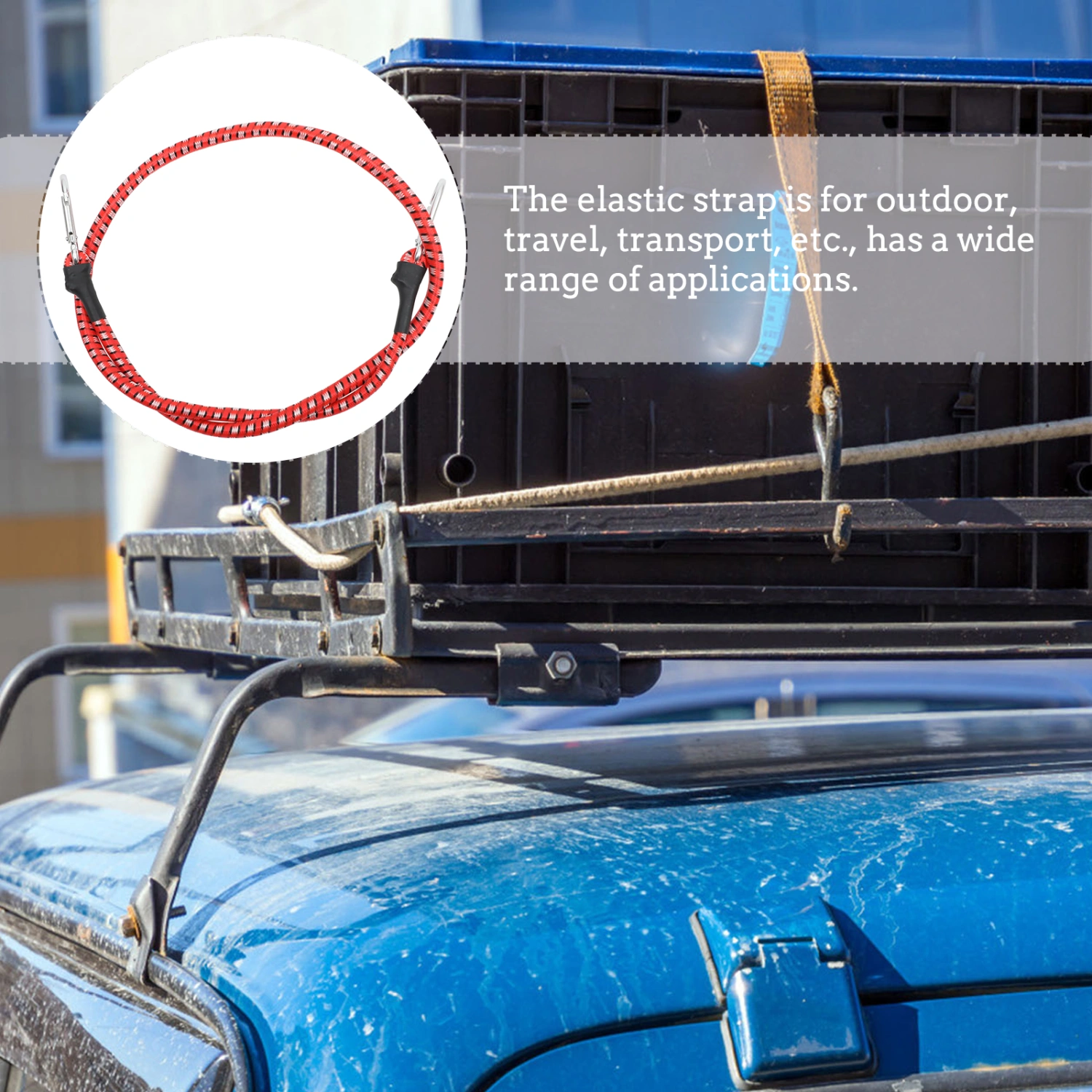 4pcs Motorbike Cargo Tensioner Belts Binding Strap Elastic Cords with Hooks