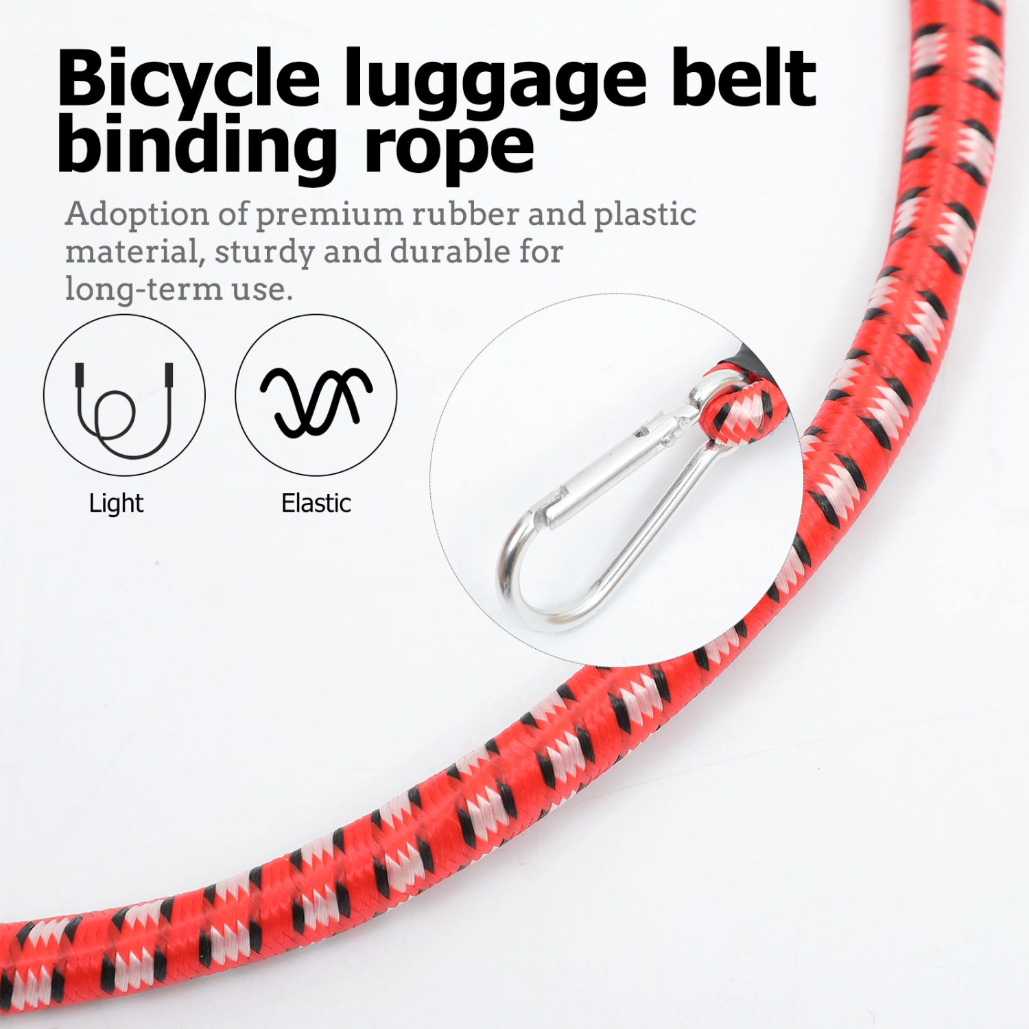 4pcs Motorbike Cargo Tensioner Belts Binding Strap Elastic Cords with Hooks