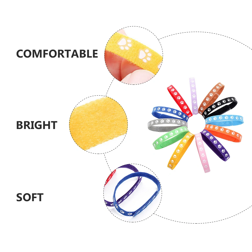 12Pcs Pet Collar Decorative Pet Collar Cat Dog Accessory Random Color