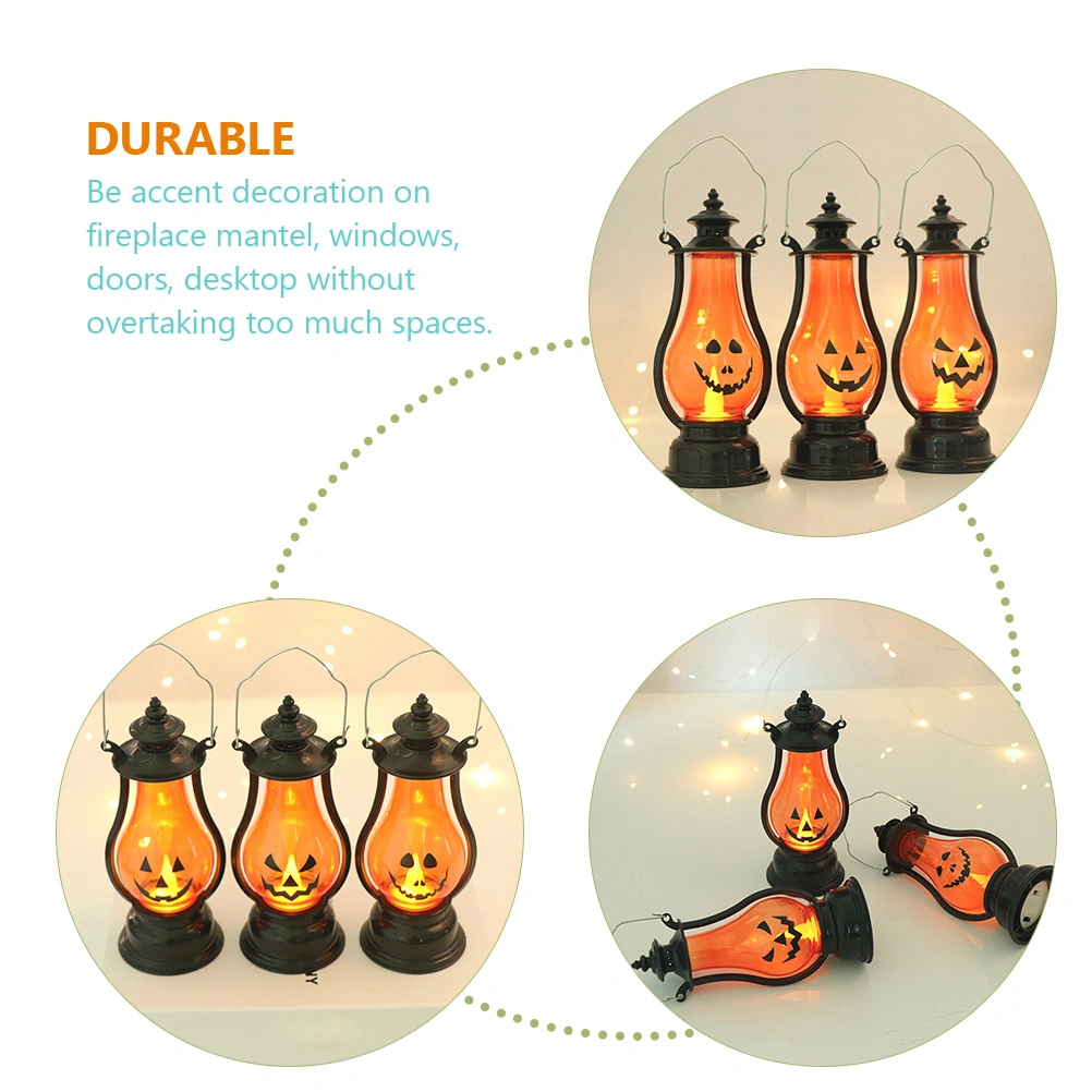Halloween Pumpkin Lights with Handle Halloween Decoration Pumpkin Light Decorative Lantern