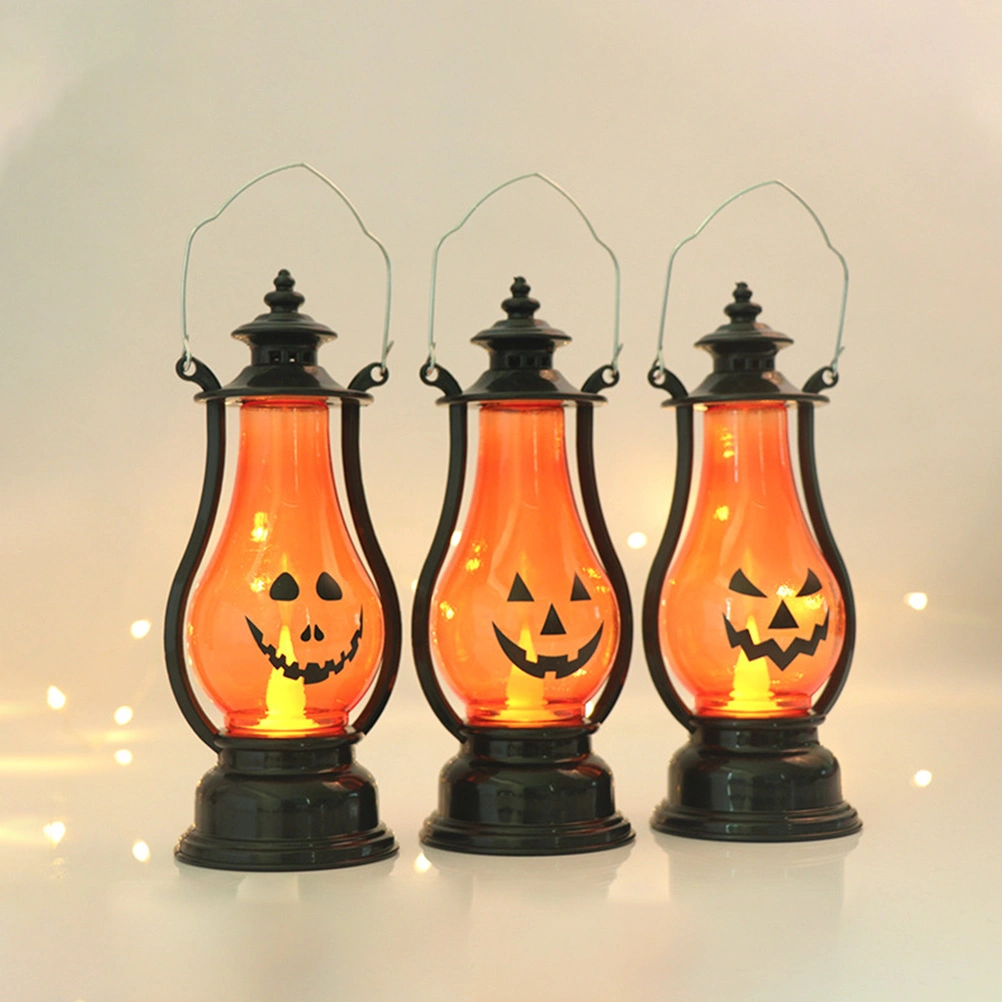 Halloween Pumpkin Lights with Handle Halloween Decoration Pumpkin Light Decorative Lantern