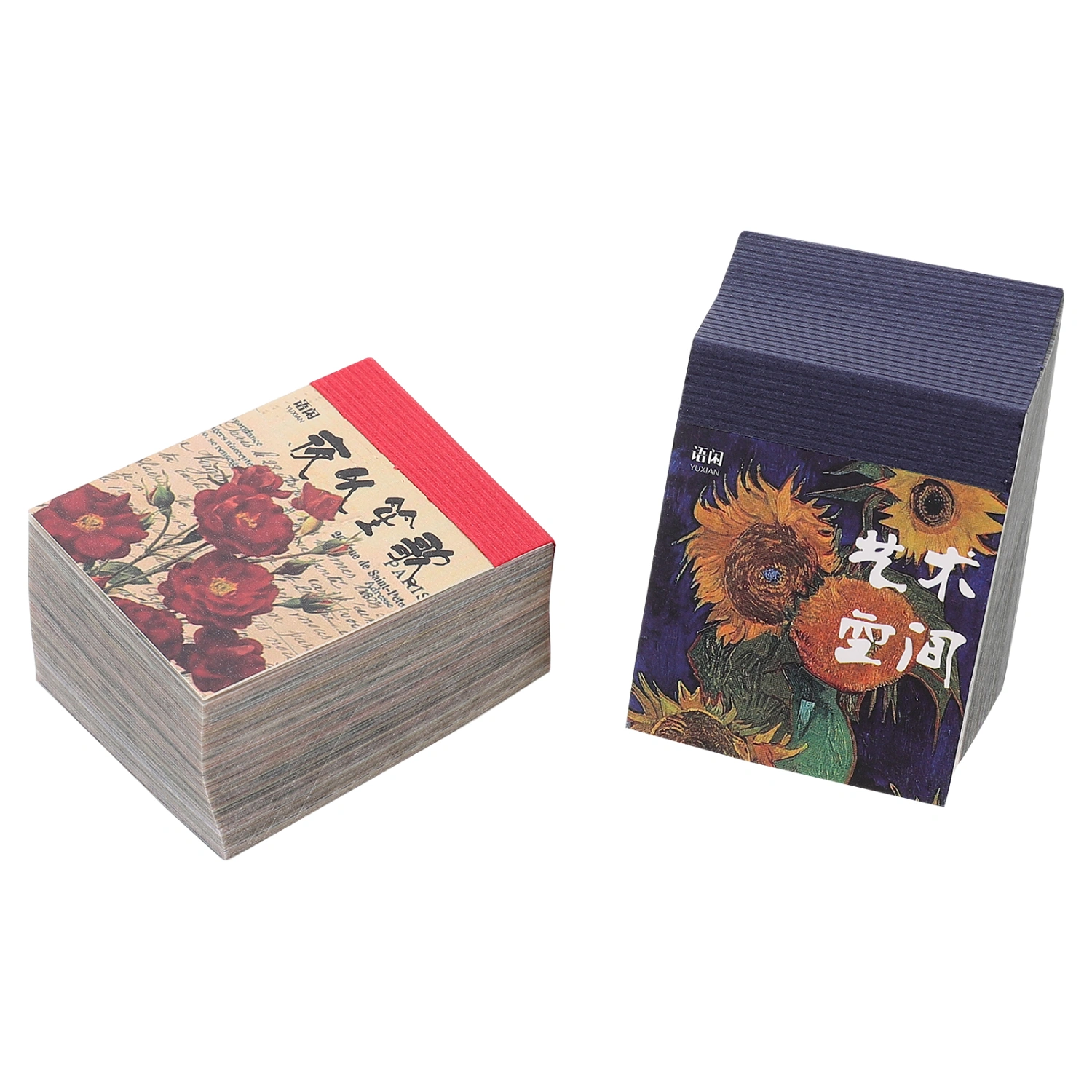 2 Sets Material Paper Retro Handbook DIY Message Decorative Backing Paper (Assorted Color)