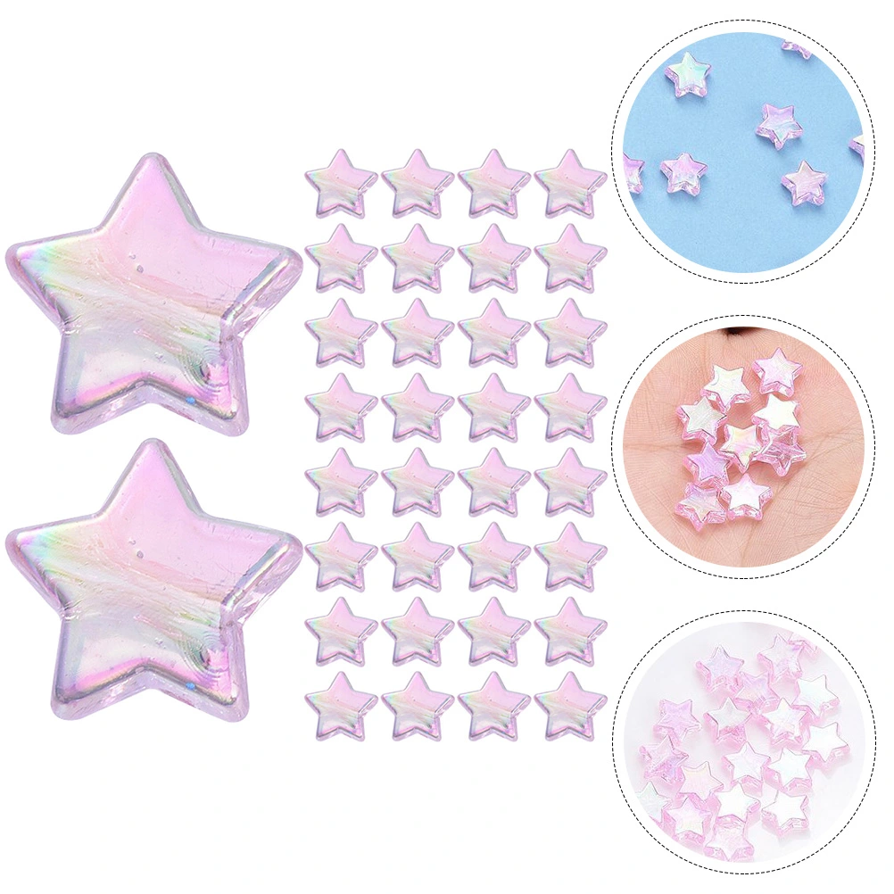 1 Bag Necklace Bracelet DIY Loose Beads Star Shaped Beads Jewelry Spacer Beads