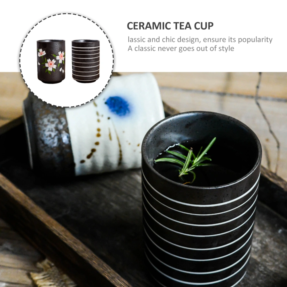 2Pcs Retro Style Cup Kitchen Tea Cup Large Capacity Cup Ceramic Tea Cup for Home