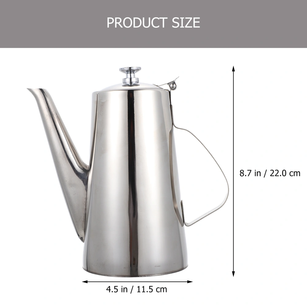 Household Oil Dispenser Stainless Steel Oil Bottle Handheld Oil Storage Bottle Cold Water Kettle