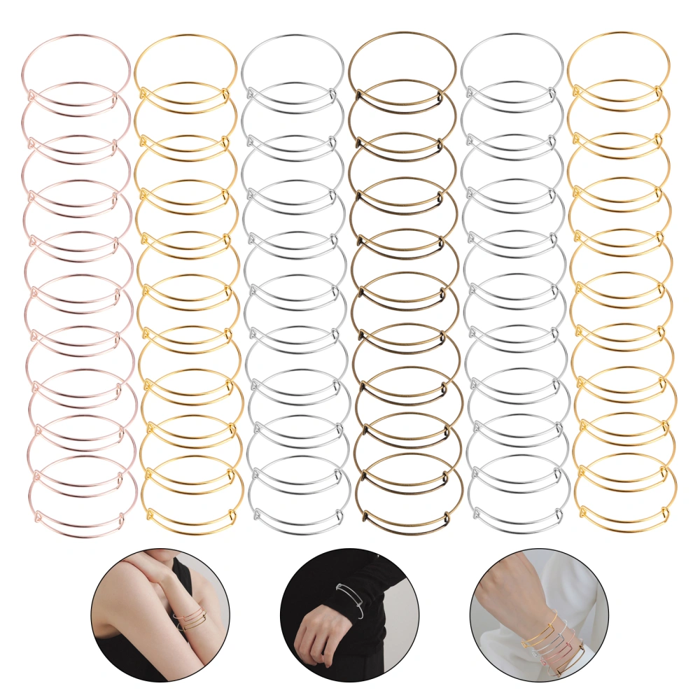 60pcs Bracelet Extendable Bangles DIY Acrylic Bracelets Women Bracelets