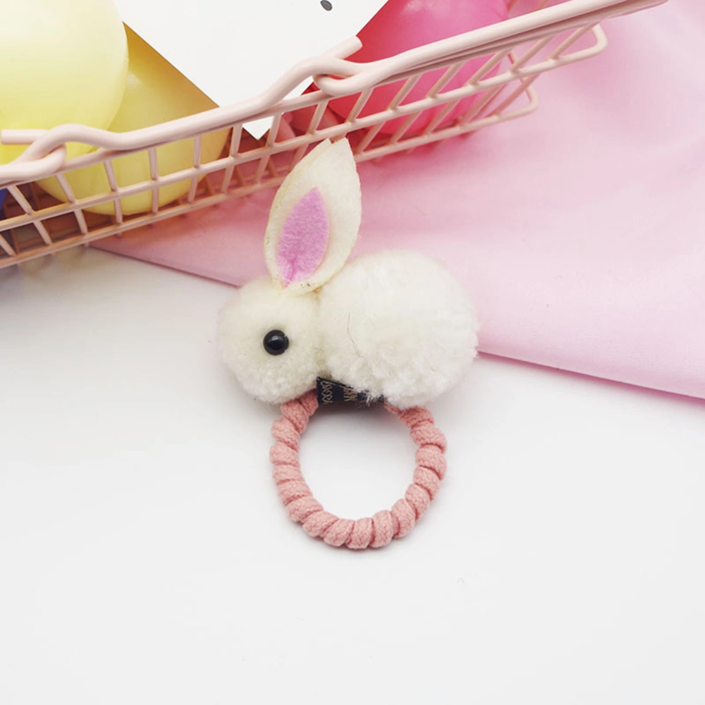 6PCS Rabbit Stretch Hair Ties Elastic Hair Ring Ponytail Holders Hair Accessories for Kids and Baby Girl