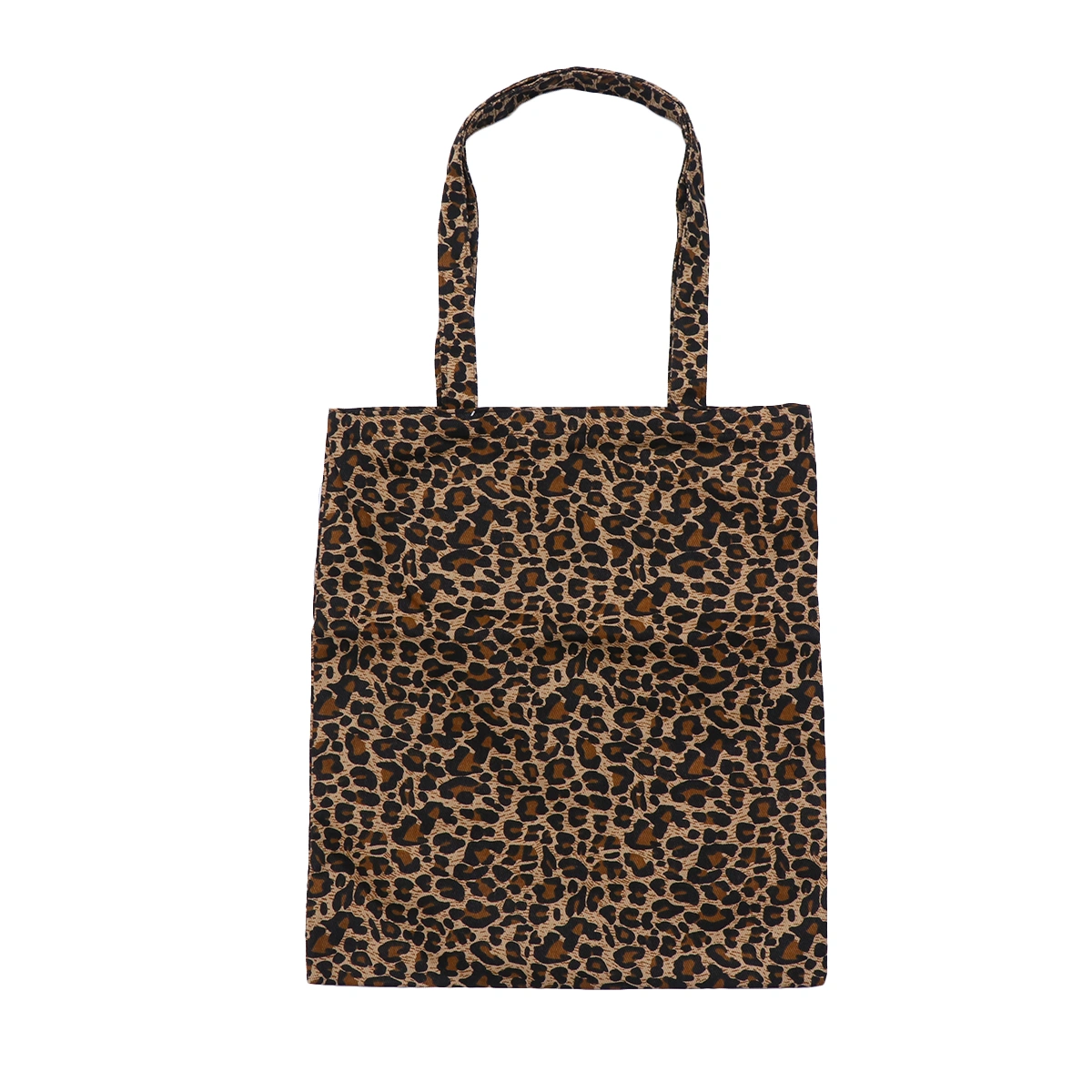 Women Canvas Bag Leopard Printing Shoulder Bag Casual Large Student Bag Everyday Shopping Bag Tote Vintage Handbag