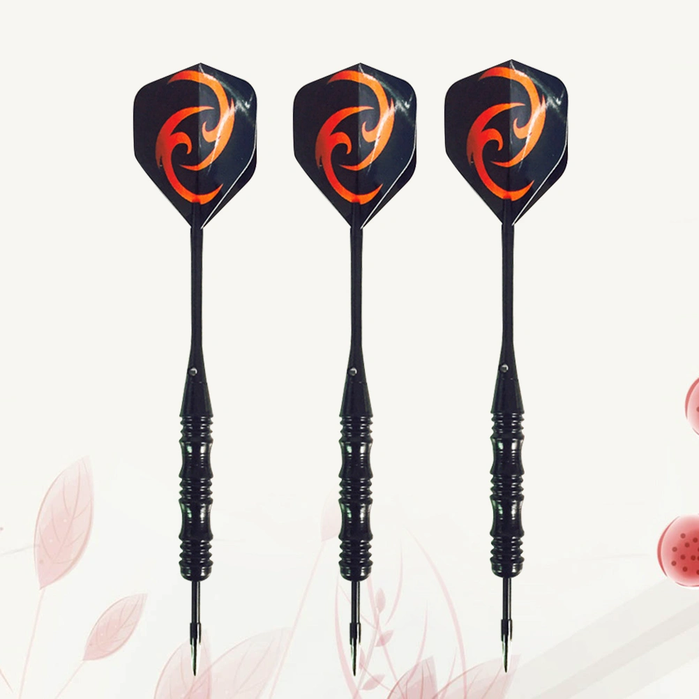 3Pcs Match Darts Portable Needle Tipped Darts Drop-resistant Aluminum Rod Flights Darts For Sports Events With Storage Case (Red)