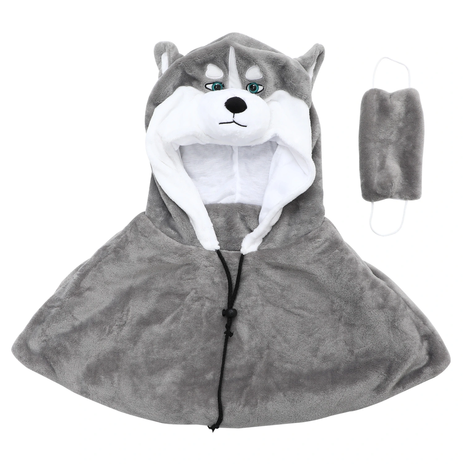 1pc Adorable Baby Hooded Cape Plush Winter Toddler Hooded Outwear Cape Coat