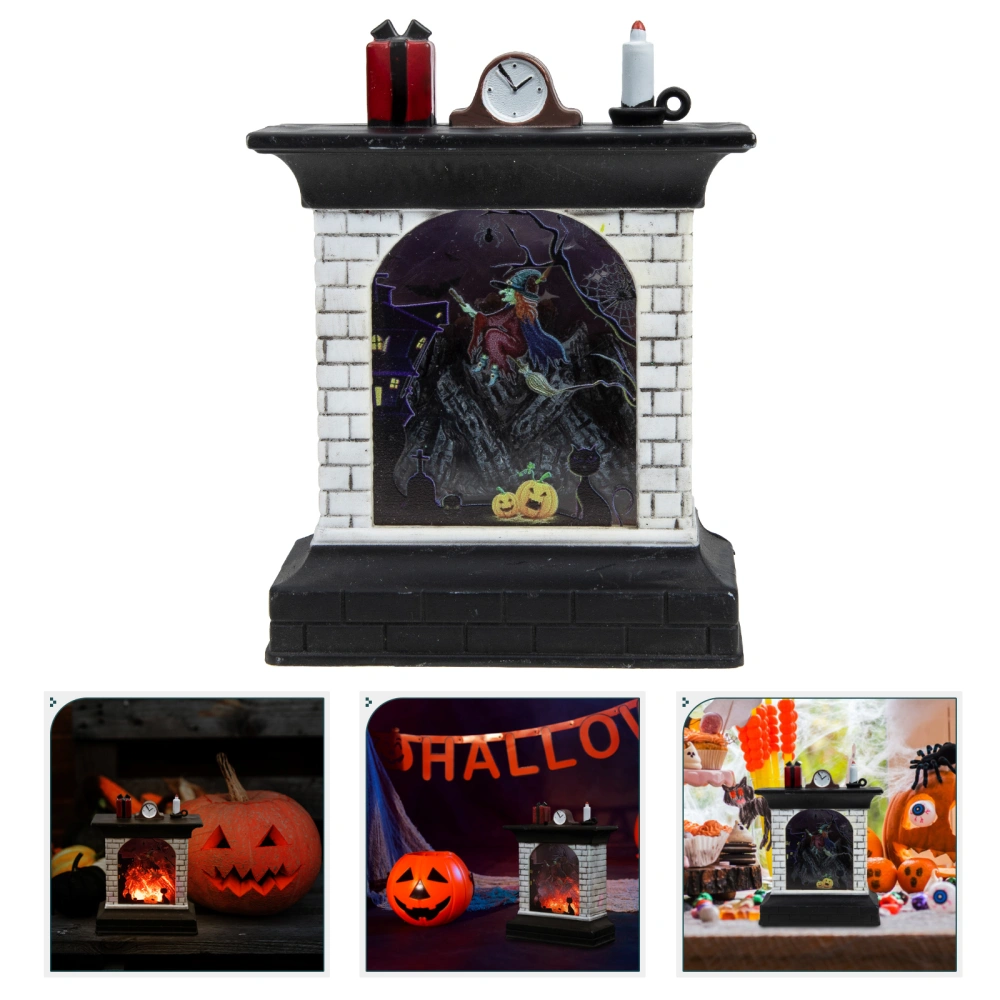 Halloween Theme LED Light Fireplace Design Night Lamp Halloween Table Lamp