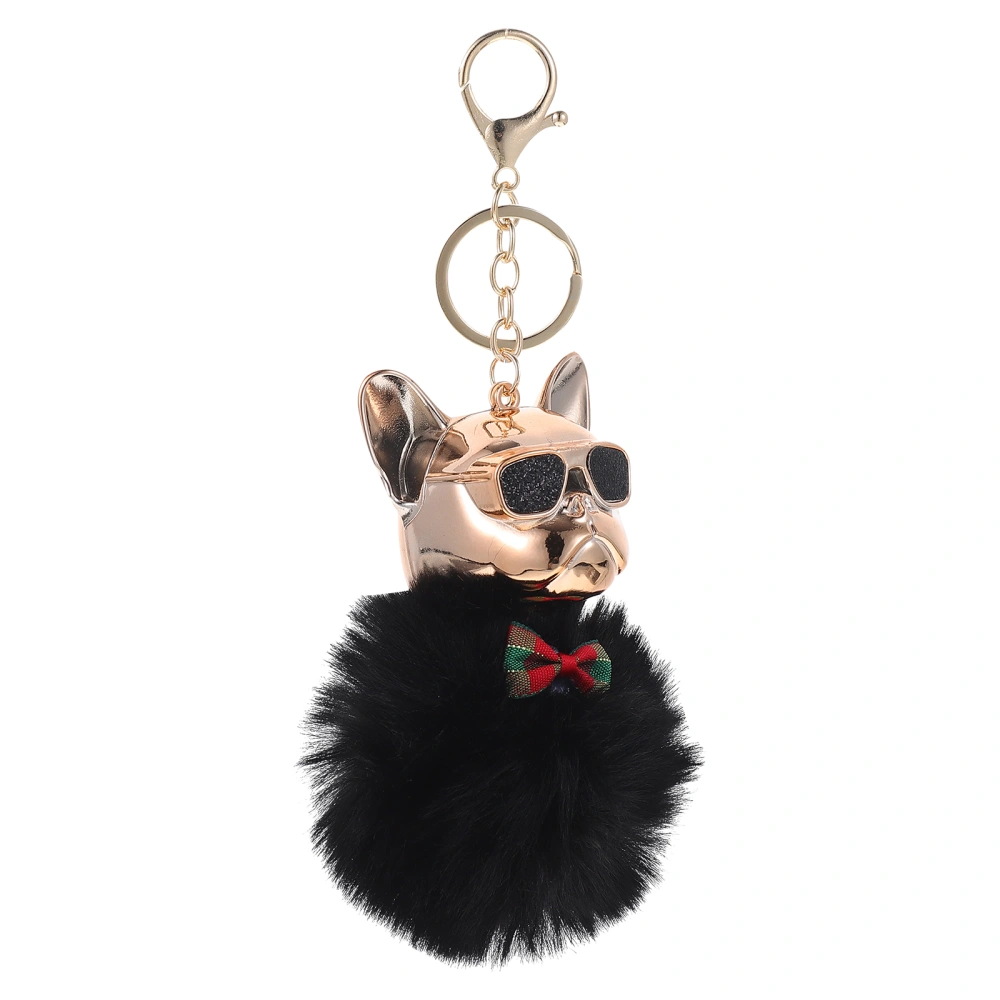 Funny Dog Key Chain Plush Ball Pendant Bag Backpack Hanging Ornament Decoration