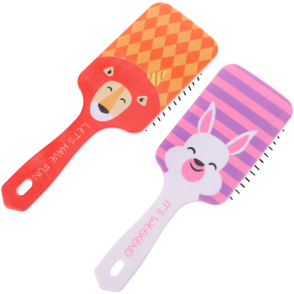 2pcs Cartoon Hair Comb Hair Salon Home Air Bag Comb Massage Scalp Comb