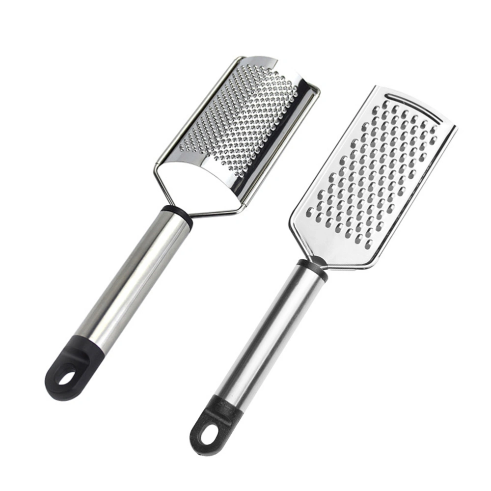 2Pcs Vegetable Graters Carrot Graters Multifunctional Garlic Graters (Silver)