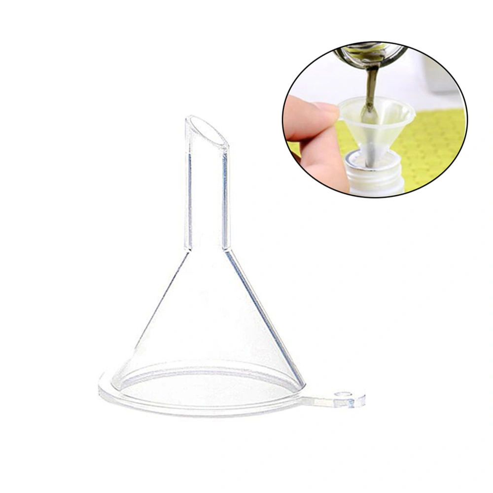 30PCS Multipurpose Plastic Funnel Plastic Separatory Transparent Perfume Liquid Small Funnel Long-handled Funnels Kitchen Tool for Liquid Powder